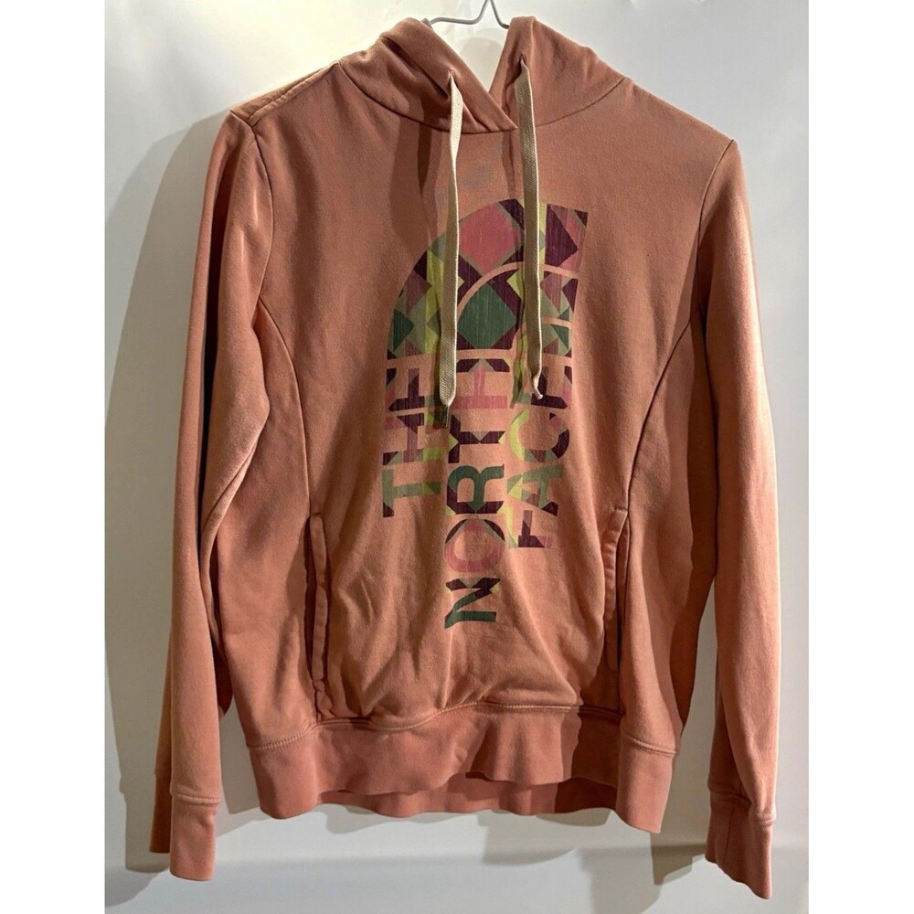 The North Face Women's Pink Logo Graphic Pullover Fleece Hoodie SP w/ Pockets